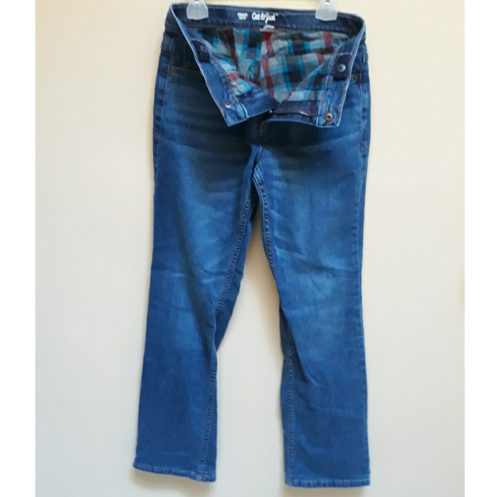 Cat & Jack Lined Flannel Jeans Sz 12